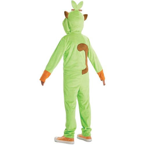  할로윈 용품Disguise Grookey Pokemon Kids Costume, Official Pokemon Hooded Jumpsuit with Ears