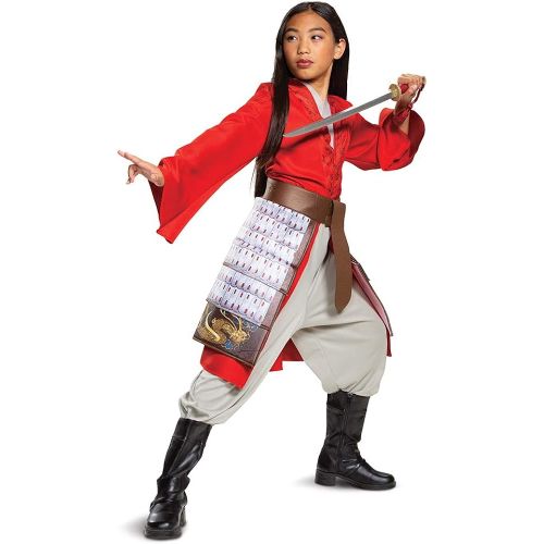  할로윈 용품Disguise Mulan Girls Deluxe Hero Red Costume