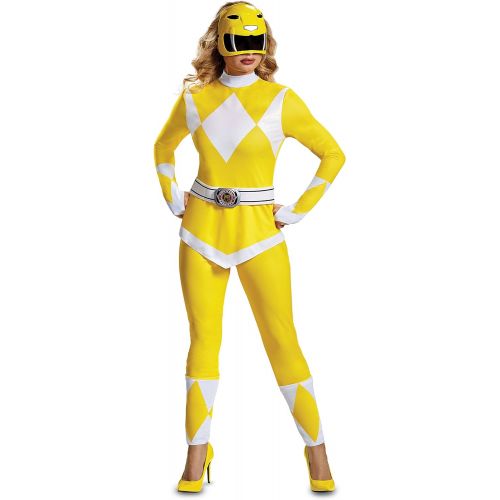  할로윈 용품Disguise Womens Yellow Ranger Adult Costume