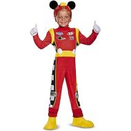 할로윈 용품Disguise Disney Mickey Mouse Roadster Racer Deluxe Toddler Boys Costume Multicolor, M (3T-4T)