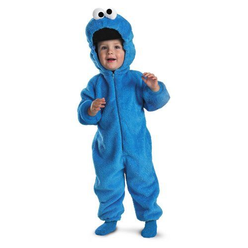  할로윈 용품Disguise Cookie Monster Deluxe Two-Sided Plush Jumpsuit Costume - Medium (3T-4T)