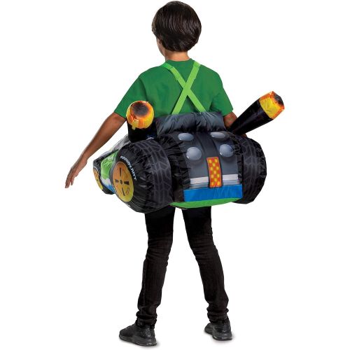  할로윈 용품Disguise Yoshi Costume Kart, Inflatable Mario Kart Costume Accessory for Kids, Single Size Fan-Operated Yoshi Kart