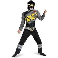 Disguise Black Ranger Dino Charge Classic Muscle Costume, Small (4-6)