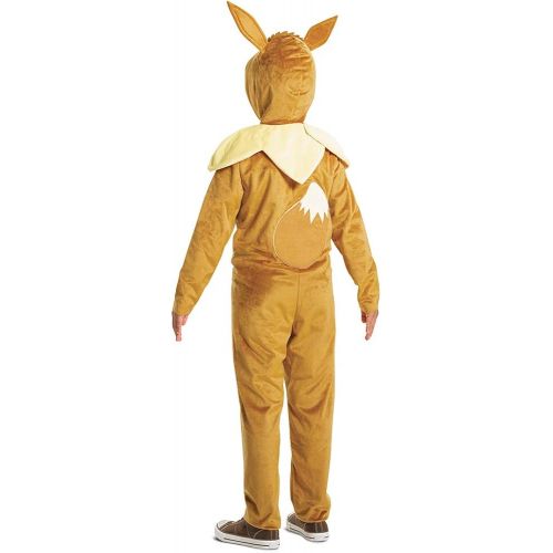  할로윈 용품Disguise Eevee Pokemon Kids Costume, Official Pokemon Hooded Jumpsuit with Ears