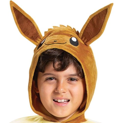  할로윈 용품Disguise Eevee Pokemon Kids Costume, Official Pokemon Hooded Jumpsuit with Ears