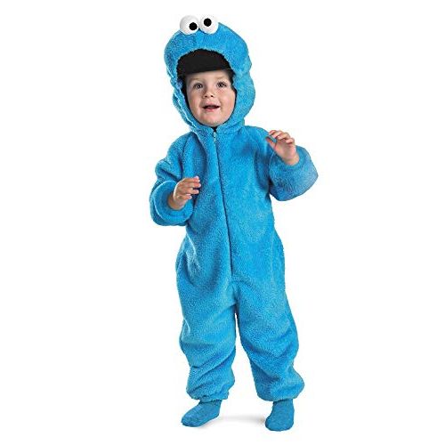 할로윈 용품Disguise Cookie Monster Deluxe Two-Sided Plush Jumpsuit Costume - Small (2T)