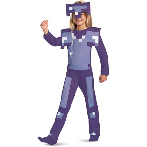  할로윈 용품Disguise Minecraft Costume, Enchanted Diamond Armor Outfit for Kids, Minecraft Costume Halloween