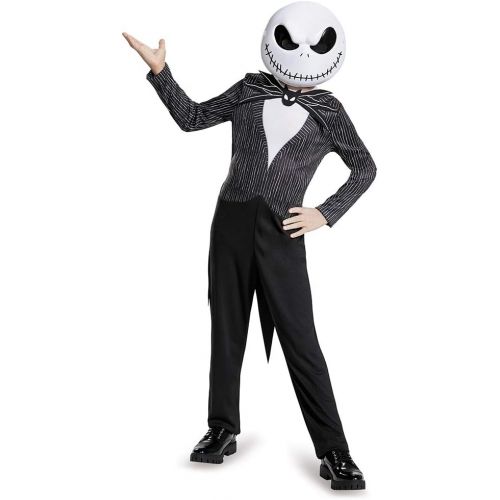  할로윈 용품Disguise Disney Jack Skellington Nightmare Before Christmas Boys Costume Black, Medium (7-8)