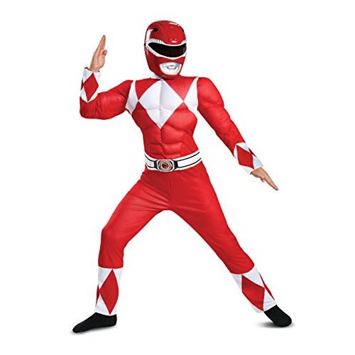  할로윈 용품Disguise Red Ranger Classic Muscle Child Costume, Red, Size/(4-6)