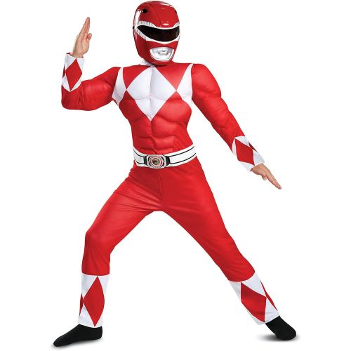  할로윈 용품Disguise Red Ranger Classic Muscle Child Costume, Red, Size/(4-6)