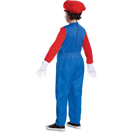  할로윈 용품Disguise Nintendo Mario Deluxe Boys Costume Red, M (7-8)