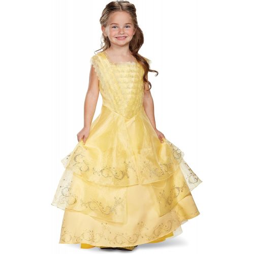  Disguise Disney Belle Ball Gown Prestige Movie Costume, Yellow, Small (4-6X)