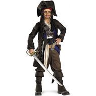Disguise Disney Pirates of The Caribbean Captain Jack Sparrow Prestige Premium Boys Costume, Small4-6