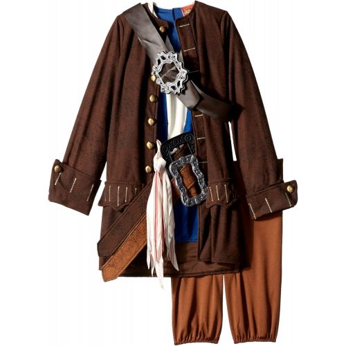  Disguise Disney Pirates of The Caribbean Captain Jack Sparrow Prestige Premium Boys Costume, Small4-6