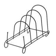 Dish Plate Rack Drying Organizer Drainer Storage Holder Metal 24.5 x 12.2 x 17cm - Black by Unique Bargains