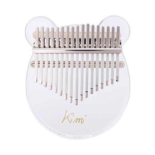  [아마존베스트]DishyKooker Kalimba Acrylic Thumb Piano 17 Keys with Tuner Hammer Gig Bag Transparent Cute Cat Thumb Piano Kalimba Mbira