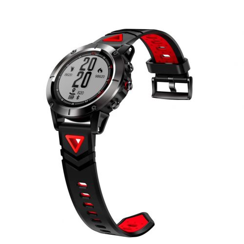  DishyKooker Smart Sports Watch Built-in GPS Fitness Tracker IP68 Waterproof Heart Rate Monitor for Men, Women and Adventurer red