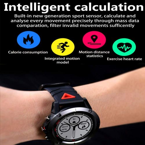  DishyKooker Smart Sports Watch Built-in GPS Fitness Tracker IP68 Waterproof Heart Rate Monitor for Men, Women and Adventurer red