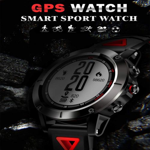  DishyKooker Smart Sports Watch Built-in GPS Fitness Tracker IP68 Waterproof Heart Rate Monitor for Men, Women and Adventurer red