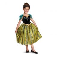 Disney's Disneys Frozen Anna Coronation Gown Deluxe Girls Costume