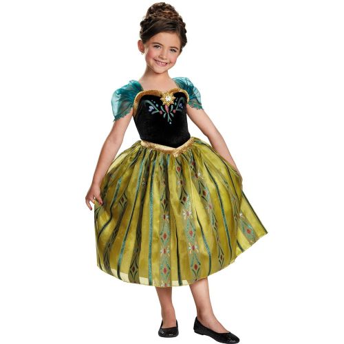 Disney's Disneys Frozen Anna Coronation Gown Deluxe Girls Costume