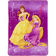 Disneys Princess Beauty and The Beast, Belle, Rapunzel Wishful Dreamer 62 x 90 Kids Plush Blanket