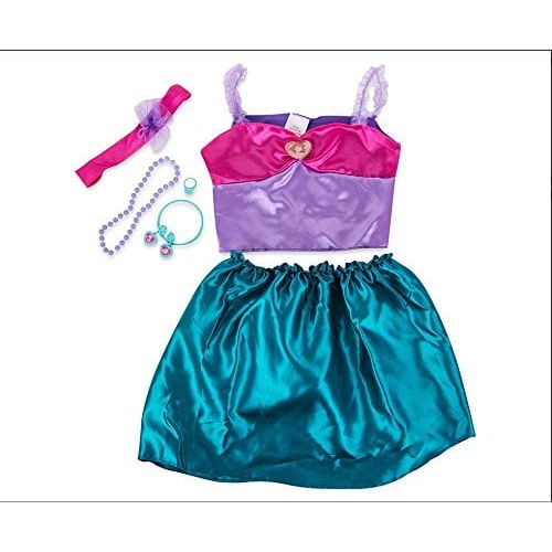 디즈니 Disney Princess - 27 Piece Dress Up Trunk with Accessories - Ariel, Rapunzel, & Belle