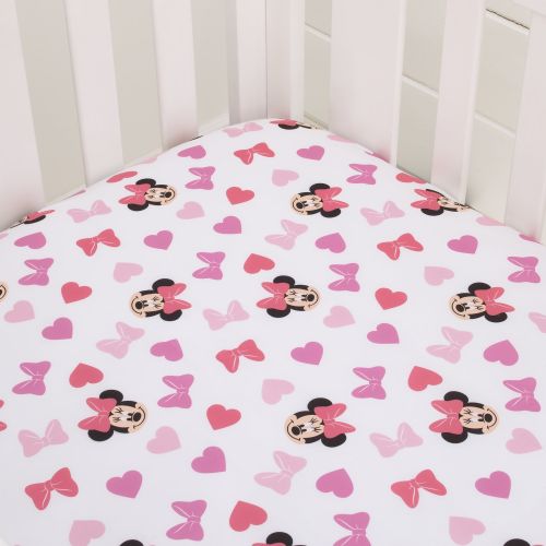 디즈니 Disney Minnie Mouse Loves Dots 3 pc.Crib Bedding Set and Keepsake Storage Box