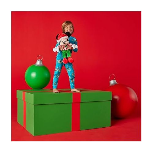 디즈니 Disney Store Official Mickey Mouse 2023 Edition Holiday Plush - Medium 15-Inch Stuffed Toy - A Seasonal Must-Have Lovers - Commemorate The Year with This Exclusive Release