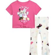 Disney Minnie Mouse Little Girls' Leggings Set - 2 Piece T-Shirt and Leggings Pants Set (Size: 12M-6X)