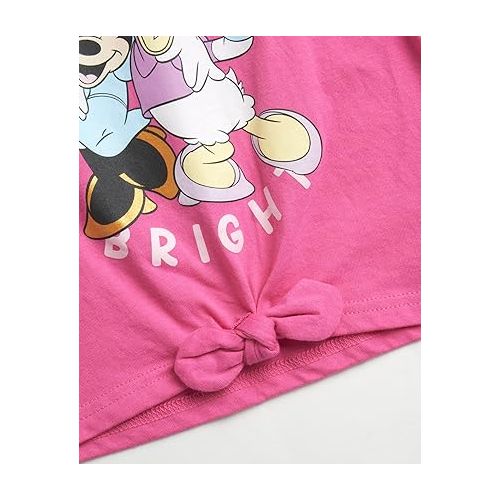 디즈니 Disney Minnie Mouse Little Girls' Leggings Set - 2 Piece T-Shirt and Leggings Pants Set (Size: 12M-6X)