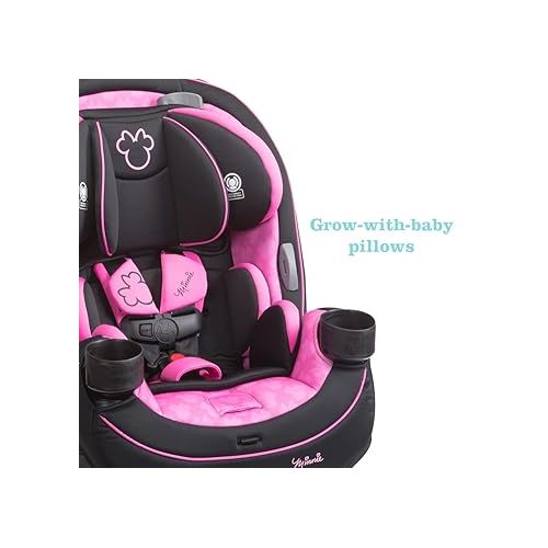 디즈니 Disney Baby Grow and Go All-in-One Convertible Car Seat, Rear-facing 5-40 pounds, Forward-facing 22-65 pounds, and Belt-positioning booster 40-100 pounds, Simply Minnie