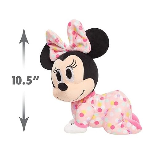 디즈니 Disney Baby Musical Crawling Pals Plush Minnie Mouse, Stuffed Animal, Officially Licensed Kids Toys for Ages 09 Month by Just Play