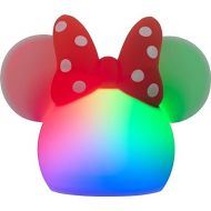 Disney Minnie Mouse Squishy Light, Color Changing, Night Light for Kids, USB Lamp, Battery Operated, Dimmable, Ideal for Bedroom, Playroom, Living Room, and More, 66945