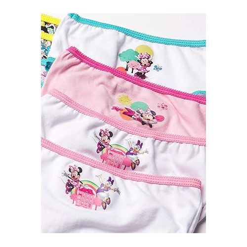 디즈니 Disney Girls' Minnie Mouse Underwear Multipacks with Assorted Prints in Sizes 2/3t, 4t, 4, 6, 8 and 10