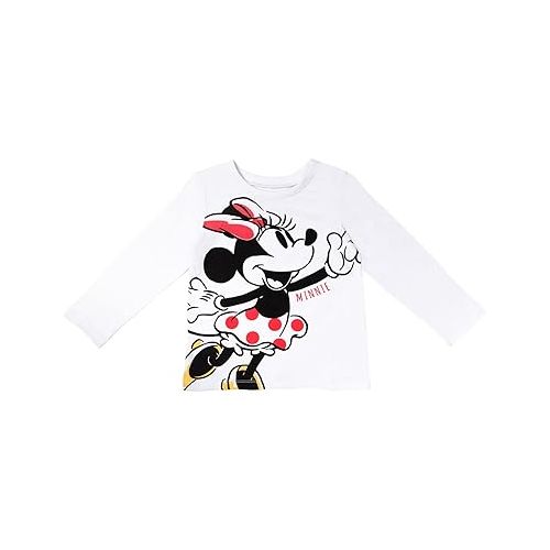 디즈니 Disney Minnie Mouse Zip Up Vest Puffer T-Shirt and Leggings 3 Piece Outfit Set Infant to Big Kid
