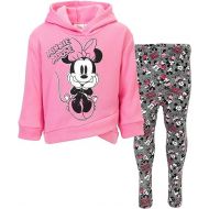 Disney Minnie Mouse Mickey Mouse Pullover Fleece Hoodie and Leggings Outfit Set Infant to Big Kid Sizes (12 Months - 14-16)