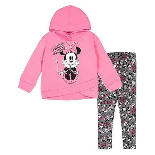 디즈니 Disney Minnie Mouse Mickey Mouse Fleece Hoodie and Leggings Outfit Set Infant to Big Kid