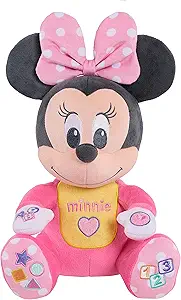 Disney Baby Musical Discovery Plush Minnie Mouse with Sounds and Phrases, Sings ABCs, 123s, and Colors Songs, Kids Toys for Ages 06 Month by Just Play