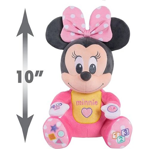 디즈니 Disney Baby Musical Discovery Plush Minnie Mouse with Sounds and Phrases, Sings ABCs, 123s, and Colors Songs, Kids Toys for Ages 06 Month by Just Play
