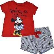 Disney Minnie Mouse Baby Girls T-Shirt and Shorts Outfit Set Infant to Toddler