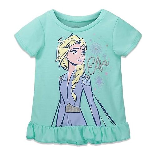 디즈니 Disney Princess T-Shirt and French Terry Shorts Outfit Set Infant to Big Kid