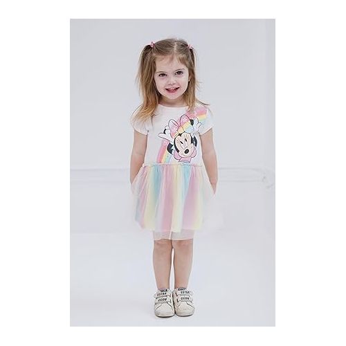 디즈니 Disney Minnie Mouse Mickey Mouse Rainbow Tulle Dress Toddler to Big Kid