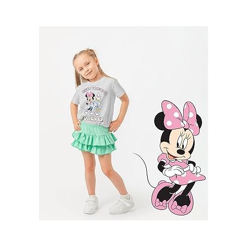 디즈니 Disney Minnie Mouse T-Shirt (Sets) Daisy Duck Graphic Outfit Tee Infant Little Baby Toddlers Birthday to Girls Clothes
