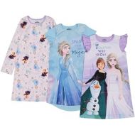 Disney Girls' 3-Pack Nightgowns, Soft & Cute Pajamas for Kids