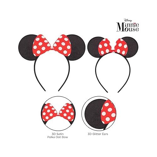 디즈니 Disney Minnie Mouse Ears Adult, Set of 2 Headbands for Mommy and Me, Matching for Adult and Little Girl