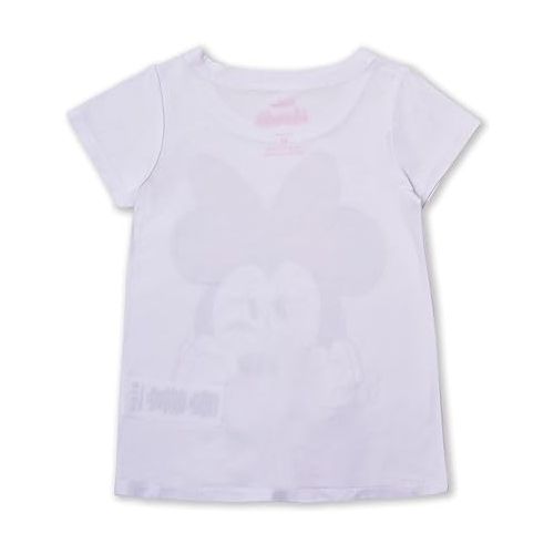 디즈니 Disney Minnie and Mickey Girls Tank Top, T-Shirt, Short, Legging and Scrunchie Set for Toddler and Little Kids
