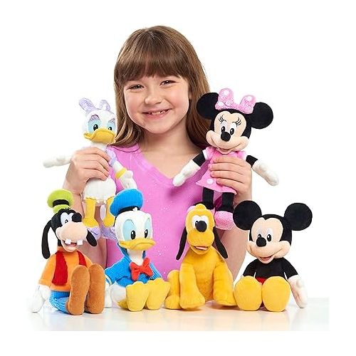 디즈니 Disney Junior Mickey Mouse Bean Plush Minnie Mouse Stuffed Animal, Officially Licensed Kids Toys for Ages 2 Up by Just Play , 9 Inch