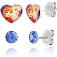 Disney Frozen Stud Earrings Set - Crystal Stud Earrings and Anna and Elsa Earrings - Frozen Earrings - Elsa Jewelry - Disney Earrings
