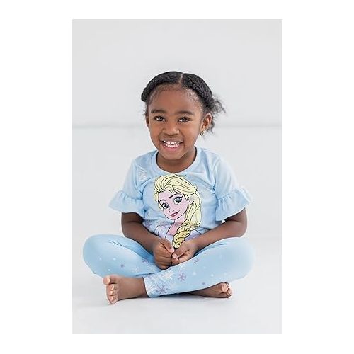 디즈니 Disney Princess Girls T-Shirt and Leggings Outfit Set Toddler to Big Kid